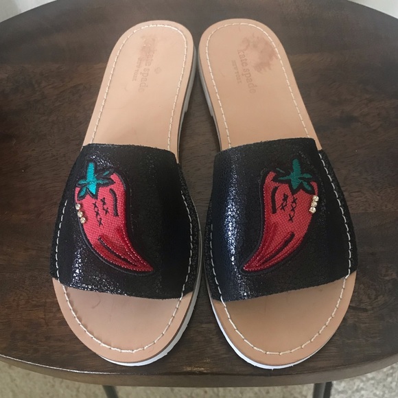 KATE SPADE 🌶 NWOB SLIDES, SIZES 7.5 - Picture 2 of 7